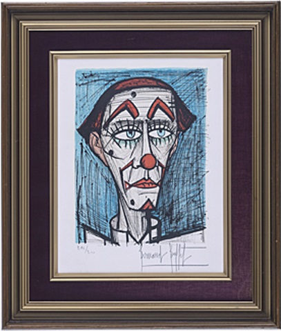 経典 by 青い背景のピエロ bleu fond Clown Bernard artnet on Buffet 絵画